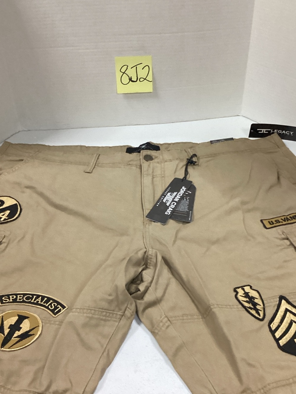 Jordan Craig Men's Tan Patch Cargo Shorts